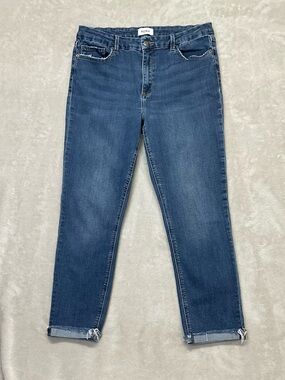 Pistola Cuffed Frayed Skinny Blue Jeans Womens Sz 32
